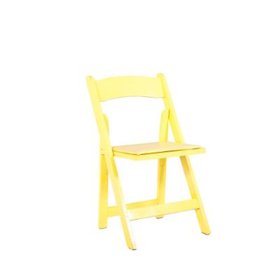 Image of Yellow Wood Folding Chair